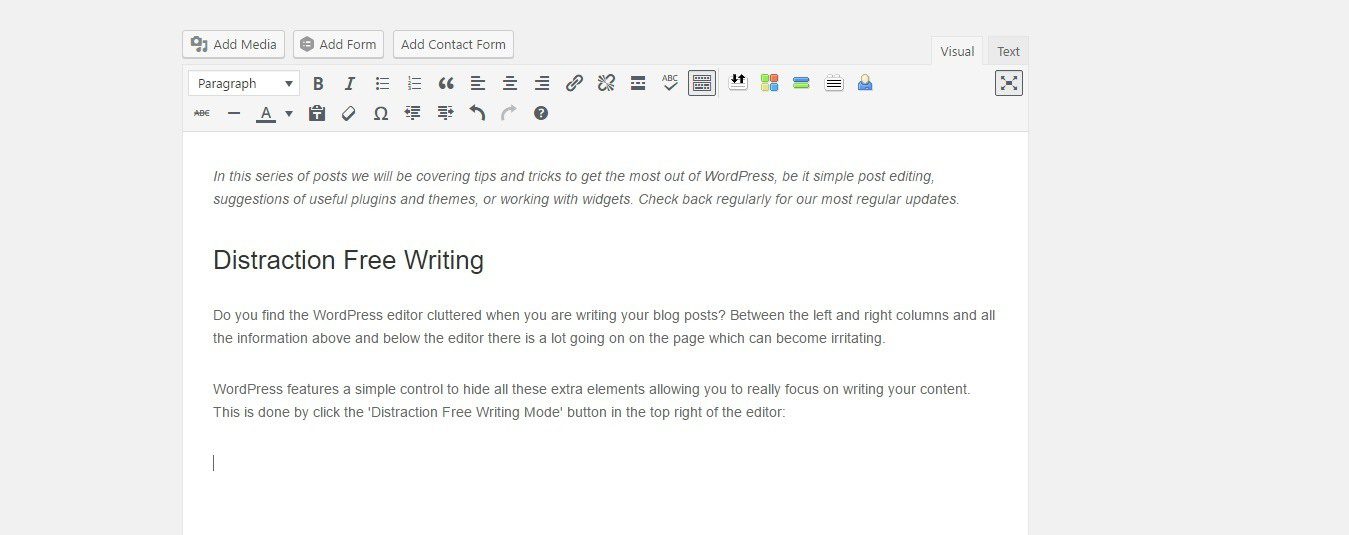 Distraction Free Writing