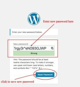 change to a new password
