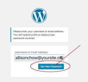 get new password