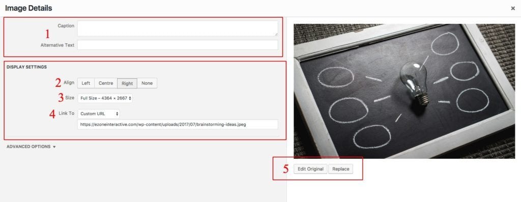 edit image details in WordPress