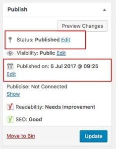 organizing posts by date